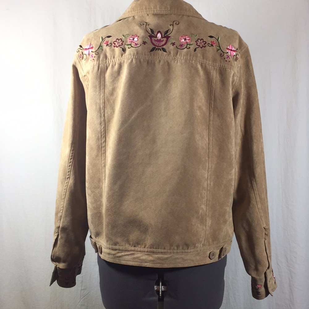 Relativity Jacket 100% Polyester Tan Jacket Size M - image 3